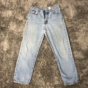 Calvin Klein Jeans light wash distressed size 12